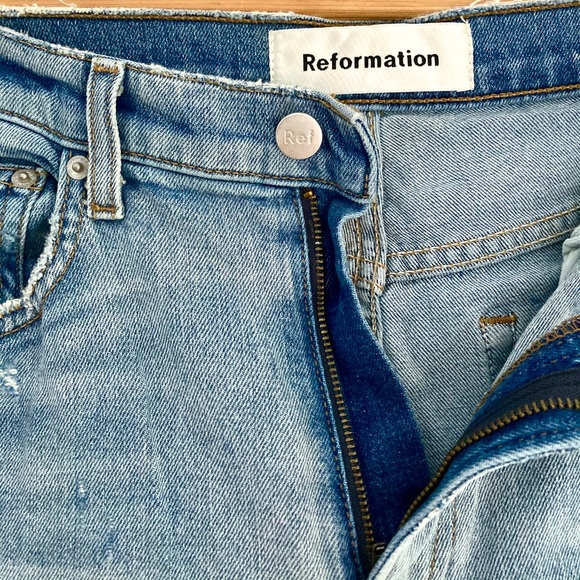 Reformation Liza High Straight Jeans in Ibiza Wash - Picture 4 of 6
